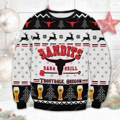 Bandit's grill and bar ugly christmas sweater 1