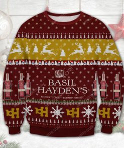 Basil hayden's kentucky straight bourbon whiskey ugly christmas sweater 1