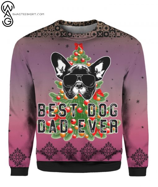 Best Dog Dad Ever French Bulldog Ugly Christmas Sweater
