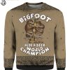 Bigfoot Hide And Seek World Champion Ugly Christmas Sweater