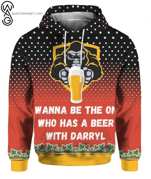 Bigfoot I Wanna Be The One Who Has A Beer With Darryl Zip Hoodie