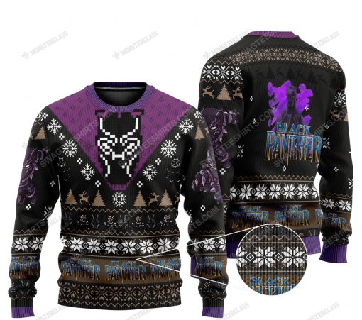 Black panther marvel comics all over print ugly christmas sweater