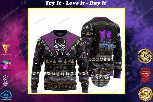 Black panther marvel comics all over print ugly christmas sweater
