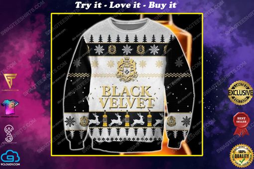 Black velvet blended canadian whisky ugly christmas sweater