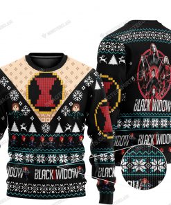 Black widow marvel comics all over print ugly christmas sweater