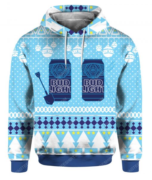Bud light can beer all over print ugly christmas sweater