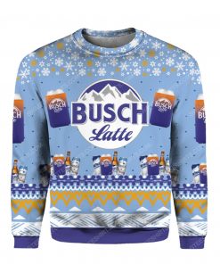 Busch latte beer all over print ugly christmas sweater