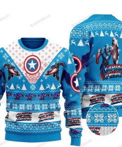 Captain america marvel comics all over print ugly christmas sweater