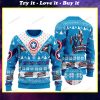 Captain america marvel comics all over print ugly christmas sweater