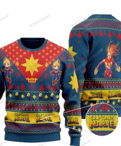 Captain marvel comics all over print ugly christmas sweater