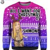 Cardi B All I Want For Christmas Is Shmoney Full Print Ugly Christmas Sweater