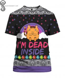 Cat I’m Dead Inside Full Print Tshirt