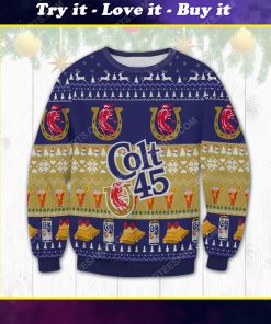 Colt 45 malt liquor beer ugly christmas sweater
