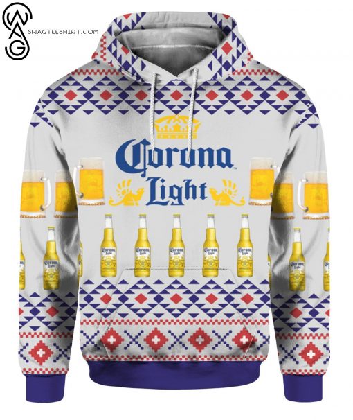Corona Light Beer Full Print Zip Hoodie