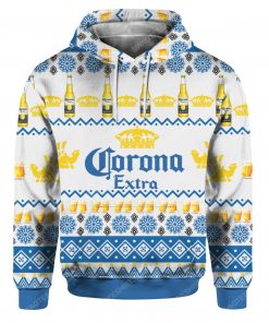 Corona extra beer bottles all over print ugly christmas sweater