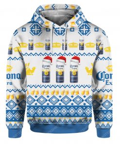 Corona extra beer cans all over print ugly christmas sweater