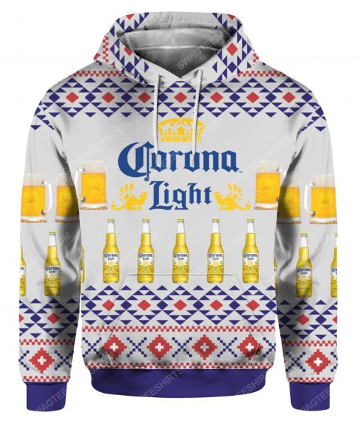 Corona light beer all over print ugly christmas sweater