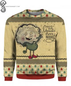 Cotton Headed Ninny Muggins Full Print Ugly Christmas Sweater