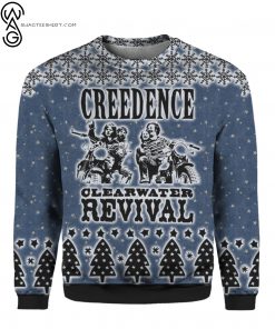 Creedence Clearwater Revival Rock Band Full Print Ugly Christmas Sweater