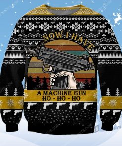 Die hard now i have a machine gun ho-ho-ho ugly christmas sweater 1