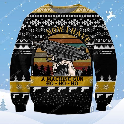 Die hard now i have a machine gun ho-ho-ho ugly christmas sweater 1