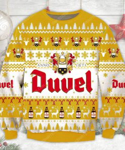Duvel belgian golden ale ugly christmas sweater 1