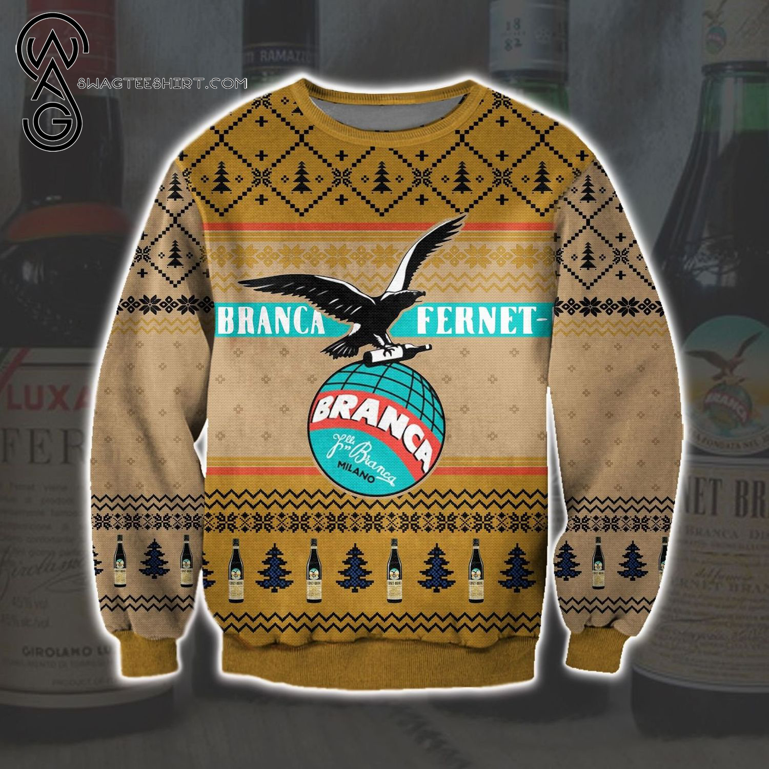 Fernet-Branca Beer Full Print Ugly Christmas Sweater