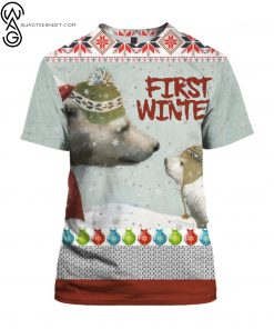First Winter Polar Bears Full Print Tshirt