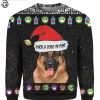 German Shepherd Dog And Fuck You 2020 I'm Done Full Print Ugly Christmas Sweater