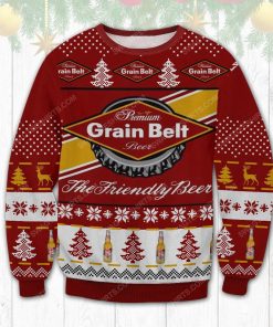 Grain belt the friendly beer ugly christmas sweater