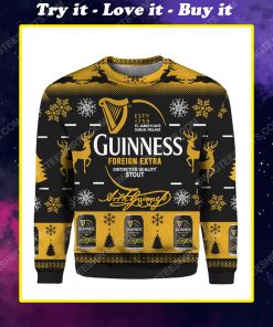 Guinness foreign extra stout all over print ugly christmas sweater