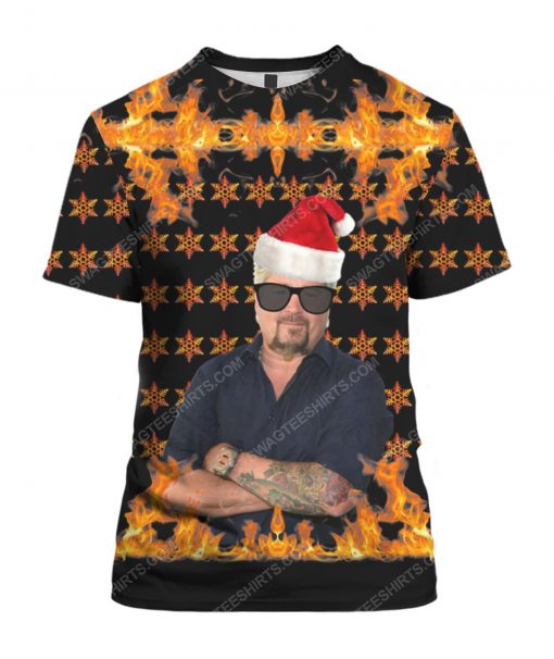 Guy fieri welcome to flavortown all over print ugly christmas sweater