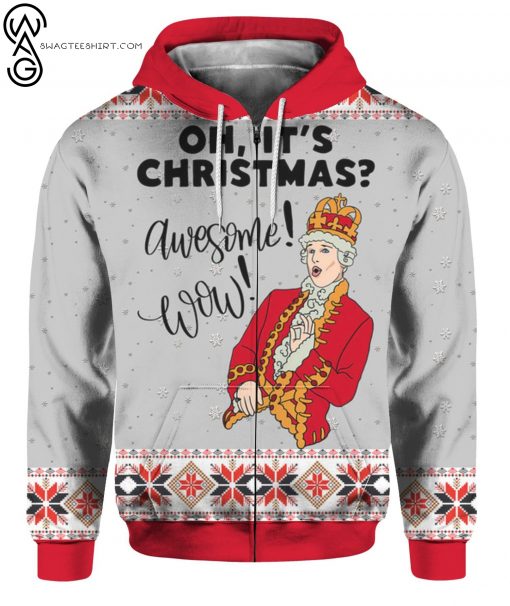 Hamilton King George Musical Oh Its Christmas Awesome Wow Full Print Zip Hoodie