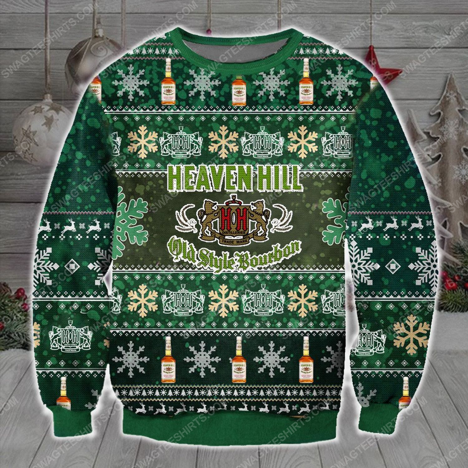 Heaven hill old style bourbon ugly christmas sweater
