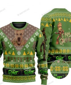 I am groot marvel comics all over print ugly christmas sweater