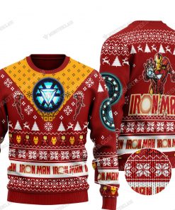 Iron man marvel comics all over print ugly christmas sweater
