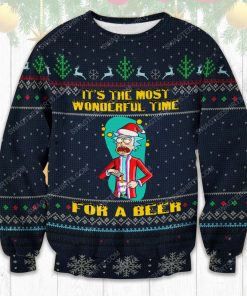 It's the most wonderful time for a beer rick and morty ugly christmas sweater