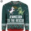 Jewnicorn To The Rescue Full Print Ugly Christmas Sweater
