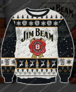 Jim beam bourbon whiskey ugly christmas sweater