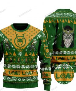 Loki marvel comics all over print ugly christmas sweater