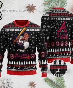 Major League Baseball Atlanta Braves Full Print Ugly Christmas Sweater