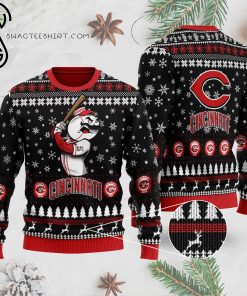 Major League Baseball Cincinnati Reds Full Print Ugly Christmas Sweater