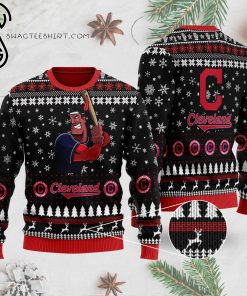 Major League Baseball Cleveland Indians Full Print Ugly Christmas Sweater