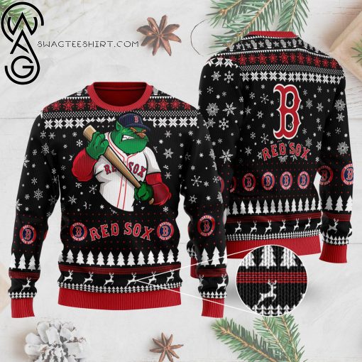 Major league baseball boston red sox full print ugly christmas sweater