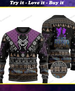 Marvel black panther all over print ugly christmas sweater