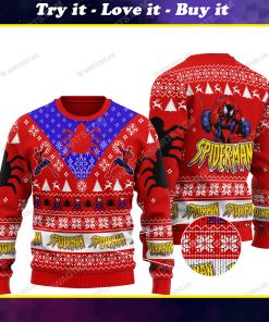 Marvel studios spider-man all over print ugly christmas sweater