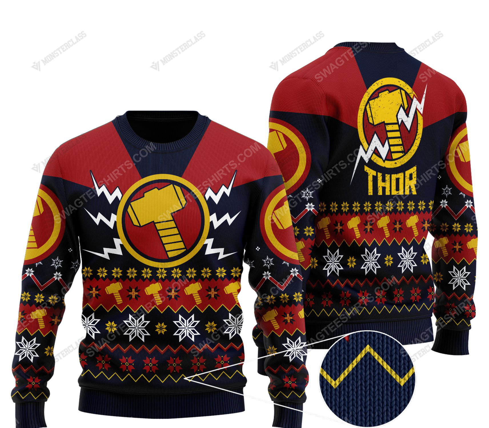 Marvel thor odinson all over print ugly christmas sweater