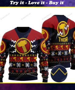 Marvel thor odinson all over print ugly christmas sweater