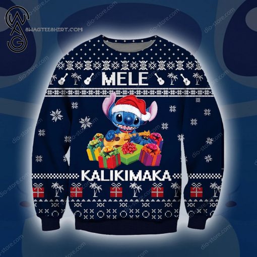 Mele Kalikimaka Stitch Full Print Ugly Christmas Sweater