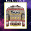 Modelo especial beer for holiday all over print ugly christmas sweater